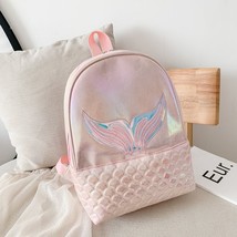 Personalized Mermaid Embroidered Backpack Custom Name Embroidery School Bag Book - £61.99 GBP