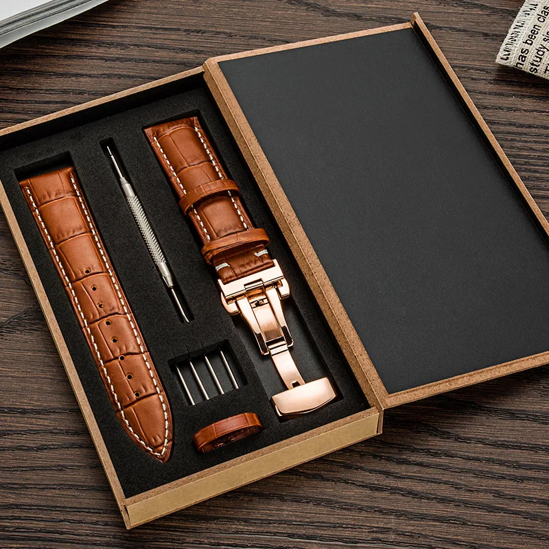 Leather Watchband Men Women Watch Band 24mm 22mm 20mm 18mm 16mm 14mm Wrist Watch - $47.00