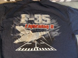 Discontinued 56 Fighter Wing Luke Afb F35 Lightning Ii Blue Unit Shirt Large - £21.35 GBP