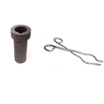 Graphite Crucible &amp; 8&quot; Metal Crucible Tongs Casting Tools Kit - £18.88 GBP