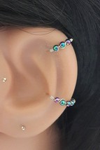 Hematite Cartilage Ring Helix Earring Tragus Earring Small Hematite bead - £8.53 GBP