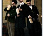 German Comic Drunk Men Not In Bowler Hats Drinking Beer DB Postcard S4 - $6.10