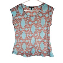 The Limited Womens Blouse Top Blue Orange Boho Paisley Print Size S - £11.31 GBP