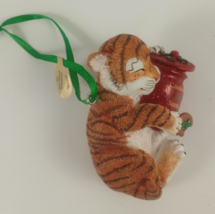 Danbury Mint Tiger Cub Ornament Christmas Santa Cookie Jar Animal Babies 3&quot; - $9.89