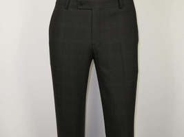 Men Suit BERLUSCONI Turkey Italian Wool 180's Single Breasted 623-01 Black Plaid image 14