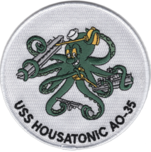 4.5&quot; USS HOUSATONIC AO-35 FLEET OILER EMBROIDERED PATCH - £23.53 GBP