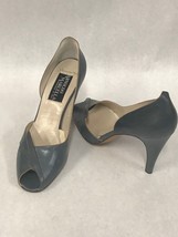 Vintage 1960s Arnoldo Marcella Dusty Blue Peep Toe Pumps Heels Italy Size 36.5&quot; - £35.61 GBP