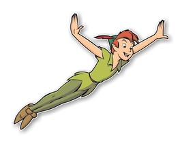 Peter Pan Flying  Precision Cut Decal - $3.46+