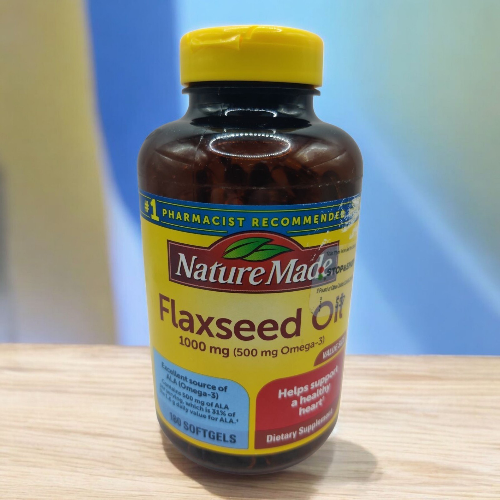 Nature Made Flaxseed Oil 1000mg 180 Softgels 500mg Omega-3 Heart Health ... - $19.39