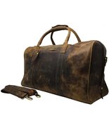 Jaald 50 cm Real Buffalo Leather Leather Weekender Luggage Travel Bag Travel Lug - £107.36 GBP