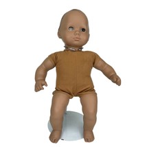 American Girl Bitty Baby Doll Dark Skin Black Hair Brown Silver Eyes - £31.74 GBP