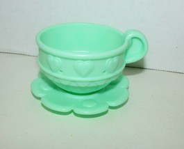  Fisher Price musical tea party set replacement green cup saucer set - $4.94