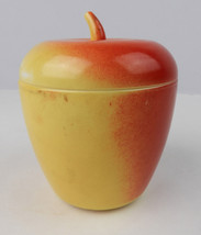 Vintage Hazel Atlas Milk Glass Painted apple Red &amp; Yellow No chips or cracks - £12.45 GBP