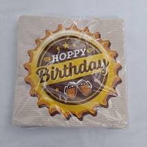 Hoppy Birthday Beer Napkins Party Ale yeah cheers and beers 16 count - £6.23 GBP