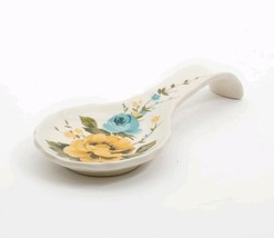 Pioneer Woman ~ Retro ~ Rose Shadow ~ Floral ~ Stoneware ~ 8.75&quot; Spoon Rest - $30.00