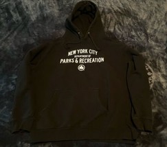 Only NY  &#39;City of New York Parks &amp; Recreation&#39; Champion Hoodie - Black  L - £29.97 GBP