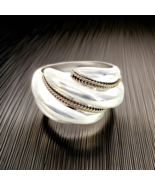 Tiffany &amp; Co Estate Shrimp Ring Size 6 14k Gold + Sterling Silver TIF859 - $386.10