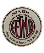 Vintage Aetna Insurance Advertising John P Ryan Celluloid Mirror 3.5” - €25,44 EUR