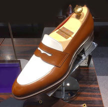 Handmade Men Two tone Formal Shoes, Men Spectator Shoes, Men leather dre... - $159.99