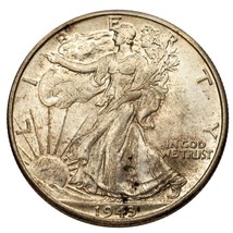 1943 Argent Marche Liberty Demi Dollar 50C (Brilliant Uncirculated État) - $1,043.82 MXN