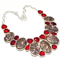 Copper Rhodochrosite Mozambique Garnet Gemstone Necklace Jewelry 18&quot; SA 3007 - $19.49