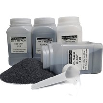 6 Lbs Rock Tumbler Refill Grit Media Kit - 4 Steps Polishing Grits Rock Polishin - £36.76 GBP