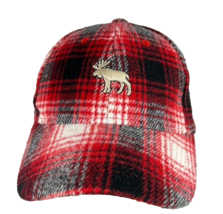 Flannel Moose Red Plaid Youth Quagga Baseball Hat Cap Adjustable - £23.58 GBP