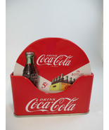 Coca-Cola Tin Coaster Set Cork Backed in Tin Holder Retro Ad Art Coke - £7.25 GBP