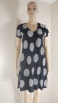 Masai Copenhagen Nanette Dress Black Short Sleeve Striped Circle Print W... - £40.11 GBP