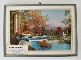 1961 vintage MYERS MEMORIALS hanover pa AD THERMOMETER CALENDAR funeral - £54.08 GBP