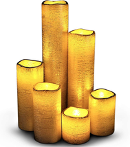 LED Lytes Flameless LED Candles Battery Operated with Timer Slim Set of 6, 2 Inc - £23.38 GBP