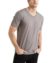 Lucky Brand Mens Gray Short Sleeves Pima Cotton V-Neck Tee Shirt, Small S 3327-9 - £23.34 GBP