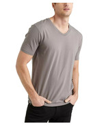 Lucky Brand Mens Gray Short Sleeves Pima Cotton V-Neck Tee Shirt, Small ... - £22.97 GBP