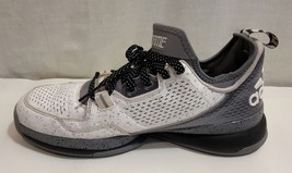Adidas D Lillard Townbiz Mens Basketball Shoes Gently Used White &amp; Grey ... - £29.93 GBP