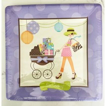 Modern Mommy Paper Lunch Plates Oh Baby Shower Party Tableware Supplies ... - £5.45 GBP
