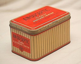 An-Du-Septic Dustless Crayon Tin Box Binney &amp; Smith Co. NY Advertising C... - £23.67 GBP