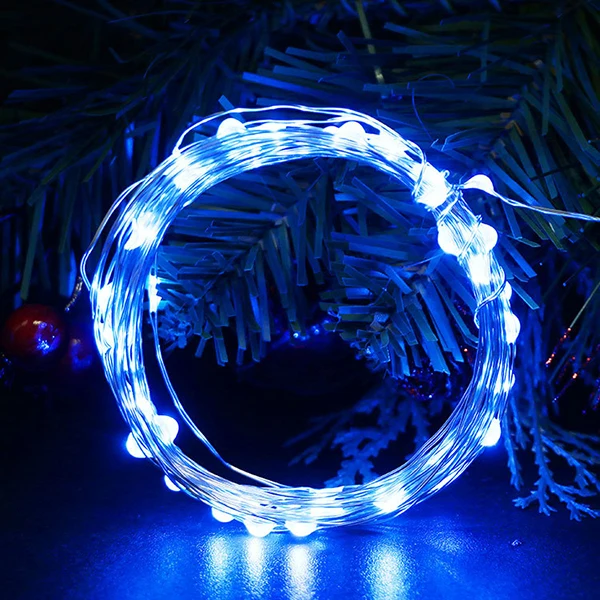 2M 5M 10M Led String Lights Battery Operated Sliver Wire Fairy Gar Light Christm - $72.28