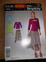 Simplicity 1642 Easy Top Skirt Pattern 10-18 - $3.00