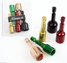 5pc COLOR-CODED QUICK CHANGE MAGNETIC NUT SETTER SET DRIVER TOOL 1/4" Shank - $9.89