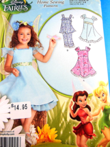 Simplicity 1925 Disney Fairies Dress Pattern Sizes 3 4 5 6 7 8 UNCUT New - $148.47 MXN