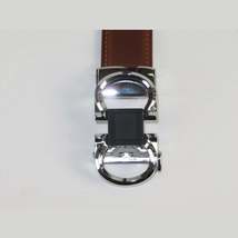 Mens VALENTINI Leather Belt Automatic Adjustable Removable Buckle V506S Cognac image 6