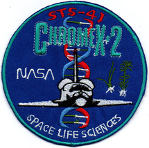 Human Space Flights STS-41 Chromex-2 Nasa Space Life Sience Badge Iron On Patch - £20.43 GBP+