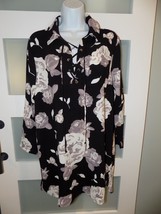 MUD PIE Kinsley Black Floral LS Lace Up Dress Size S Women&#39;s EUC - £22.12 GBP