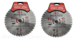 Do It Circular Saw Blade Crosscut Cutoff Ripping 7-1/4&quot; 40 Tooth Pack of 2 - £15.81 GBP