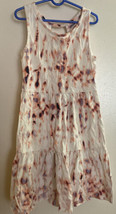 Old Navy Girls Dress White &amp; Pink Tie Dye  Size L Large 10 12 - $5.70