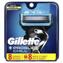 Gillette Proglide Chill Men&#39;s Razor Blades, 8 Blade Refills - £21.91 GBP