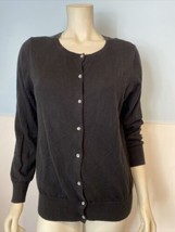 LOFT Women&#39;s Black Cardigan with Crystal Buttons Women&#39;s L - £11.17 GBP