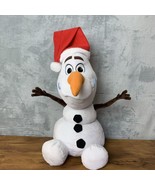 Disney Frozen Olaf with Santa Hat 22” Hat To Base Gemmy - Light Dirt - $26.12