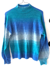 Gap blue teal green ombre sweater top women&#39;s size SMALL turtleneck long... - £39.40 GBP