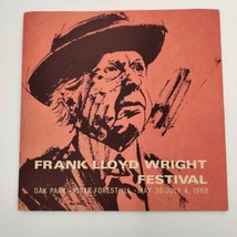 RARE Vintage 1969 Frank Lloyd Wright Festival Oak Park &amp; River Forest Programme - £46.97 GBP